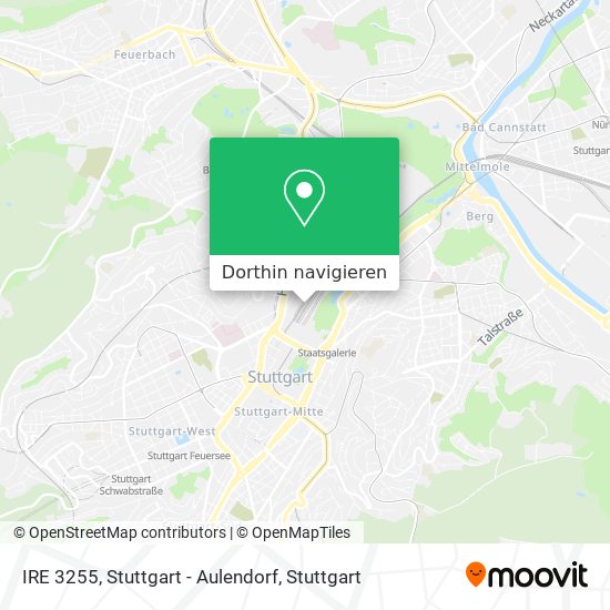 IRE 3255, Stuttgart - Aulendorf Karte