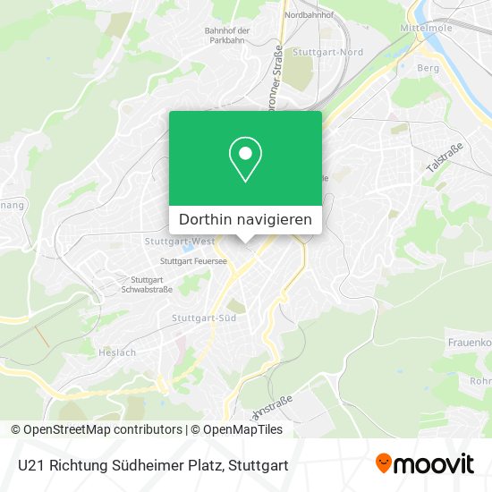 U21 Richtung Südheimer Platz Karte