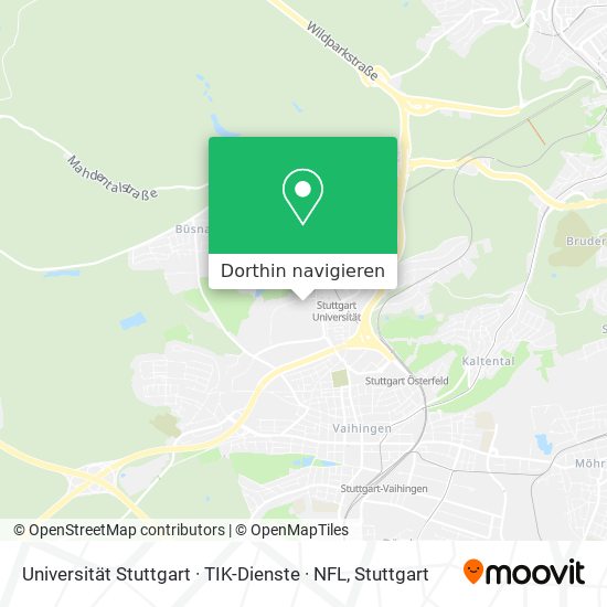 Universität Stuttgart · TIK-Dienste · NFL Karte