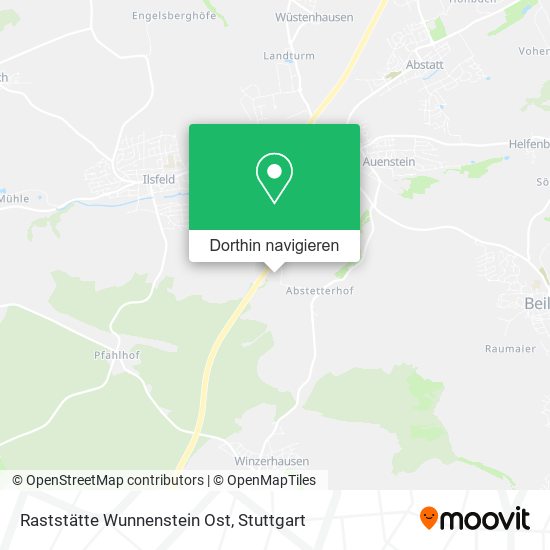Raststätte Wunnenstein Ost Karte