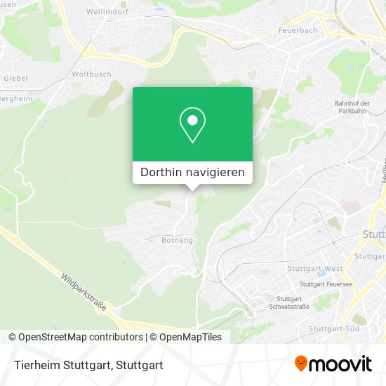 Tierheim Stuttgart Karte