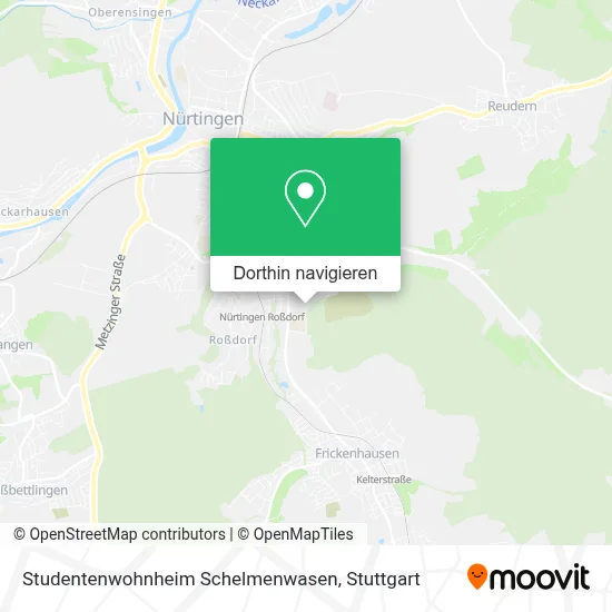 Studentenwohnheim Schelmenwasen Karte
