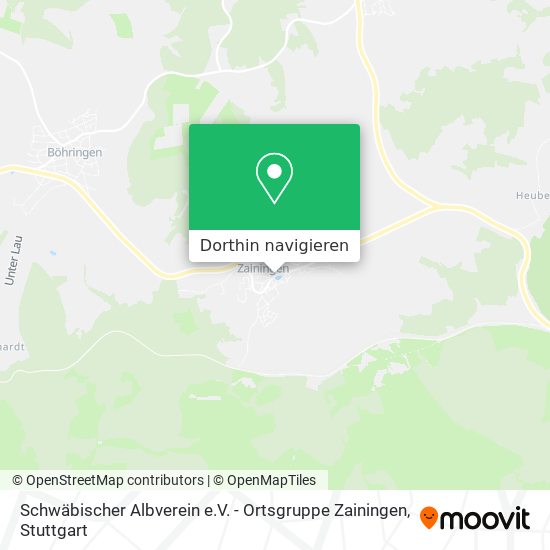 Schwäbischer Albverein e.V. - Ortsgruppe Zainingen Karte