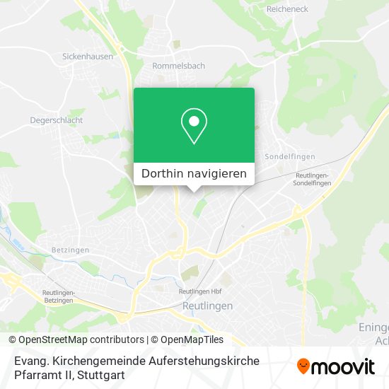 Evang. Kirchengemeinde Auferstehungskirche Pfarramt II Karte
