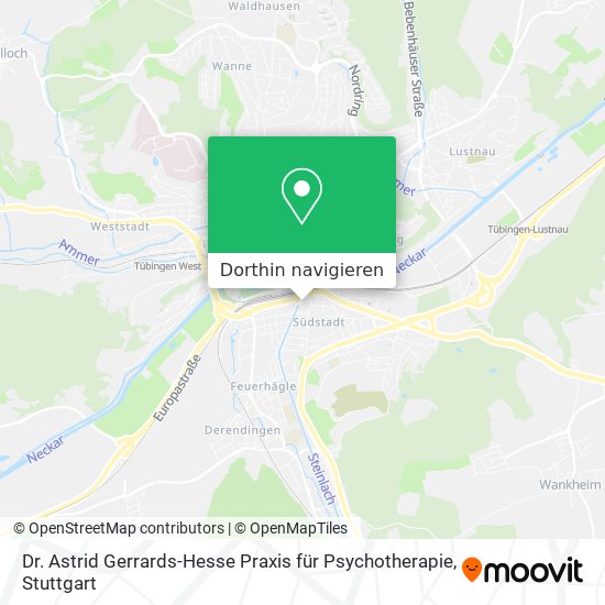Dr. Astrid Gerrards-Hesse Praxis für Psychotherapie Karte