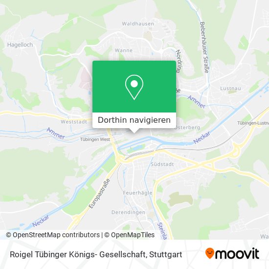 Roigel Tübinger Königs- Gesellschaft Karte