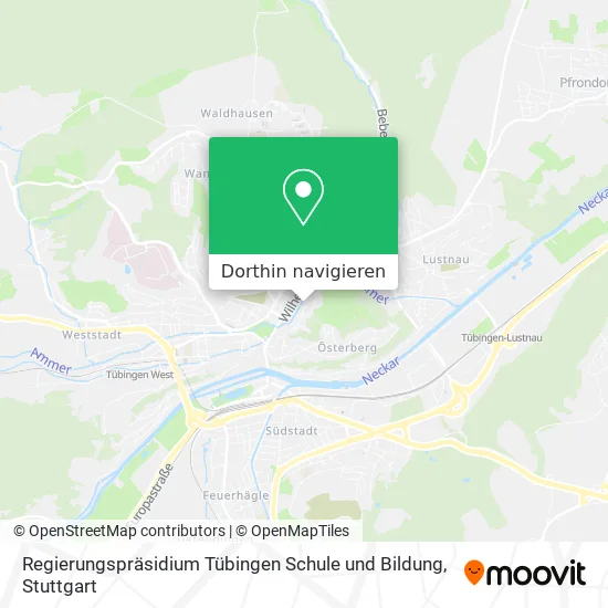 Regierungspräsidium Tübingen Schule und Bildung Karte