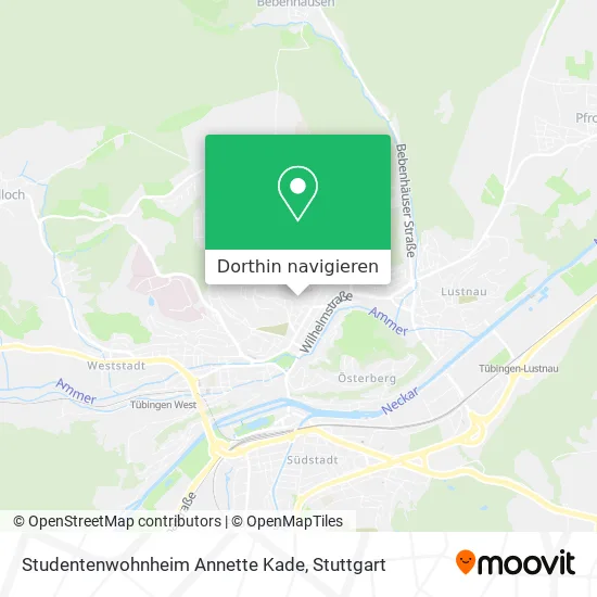 Studentenwohnheim Annette Kade Karte