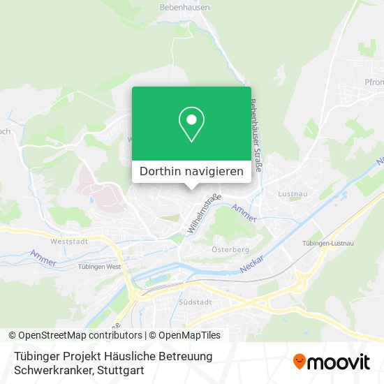 Tübinger Projekt Häusliche Betreuung Schwerkranker Karte
