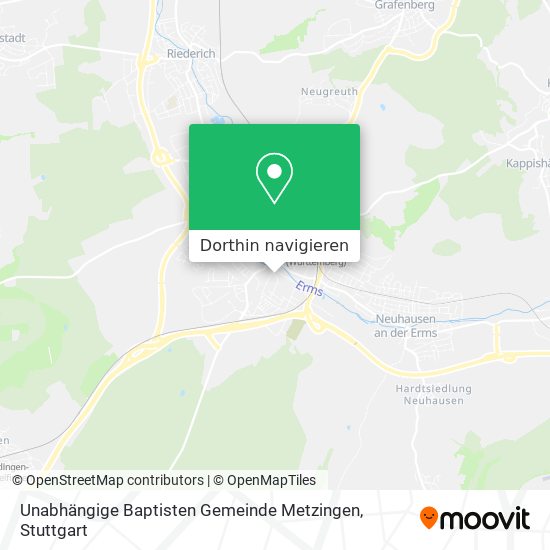 Unabhängige Baptisten Gemeinde Metzingen Karte