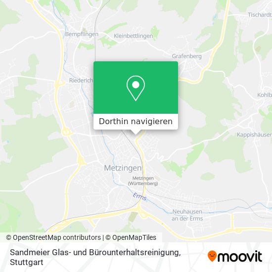 Sandmeier Glas- und Bürounterhaltsreinigung Karte