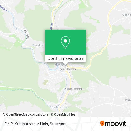 Dr. P. Kraus Arzt für Hals Karte