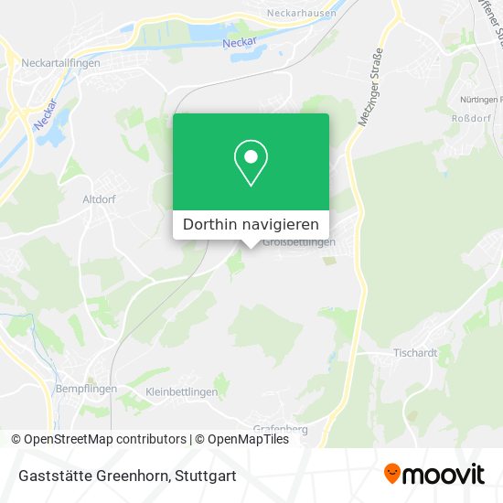 Gaststätte Greenhorn Karte