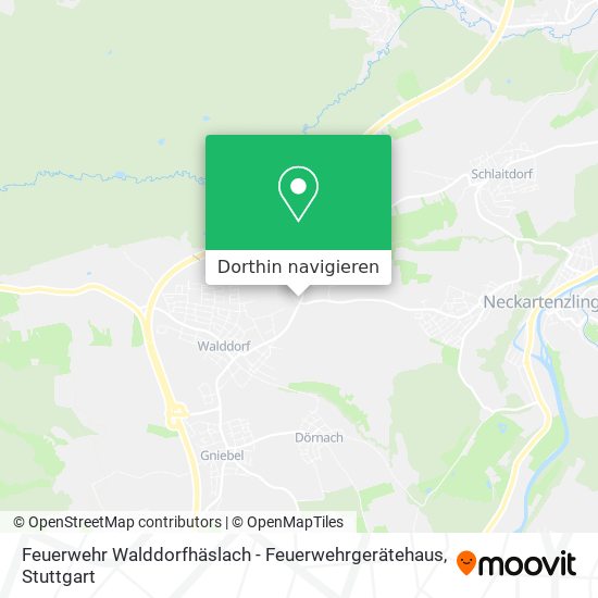 Feuerwehr Walddorfhäslach - Feuerwehrgerätehaus Karte