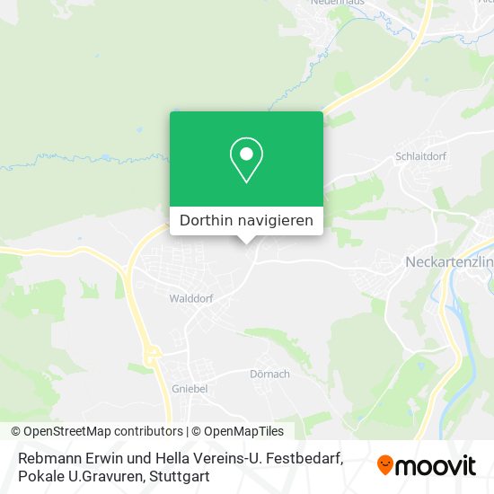 Rebmann Erwin und Hella Vereins-U. Festbedarf, Pokale U.Gravuren Karte