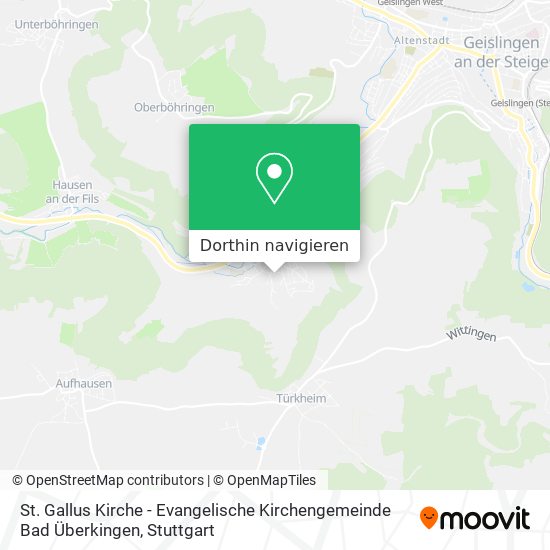 St. Gallus Kirche - Evangelische Kirchengemeinde Bad Überkingen Karte