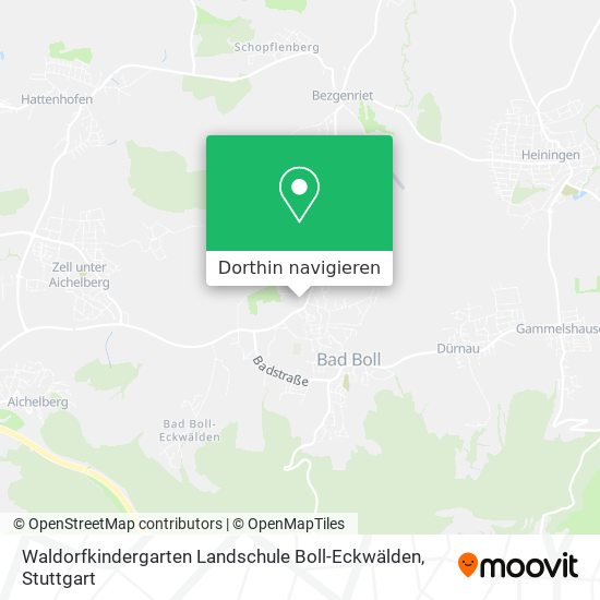Waldorfkindergarten Landschule Boll-Eckwälden Karte