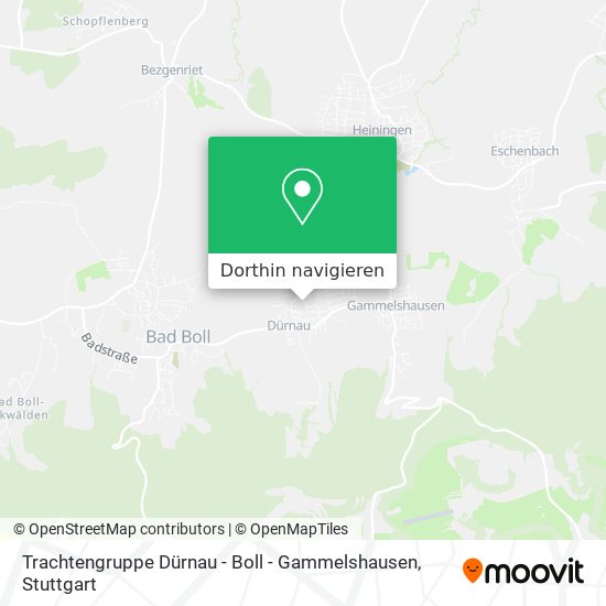 Trachtengruppe Dürnau - Boll - Gammelshausen Karte