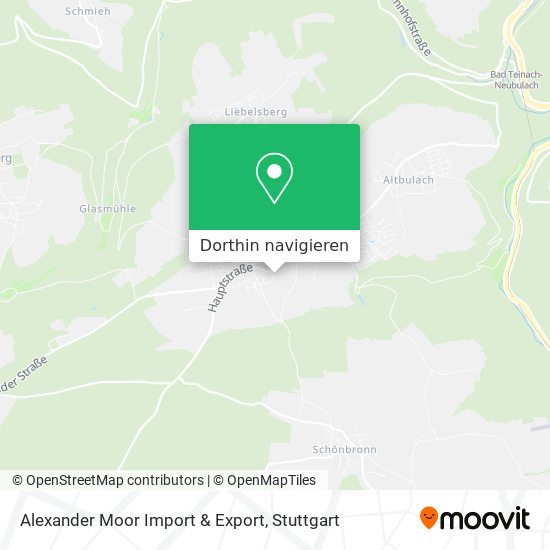 Alexander Moor Import & Export Karte