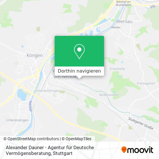 Alexander Dauner - Agentur für Deutsche Vermögensberatung Karte