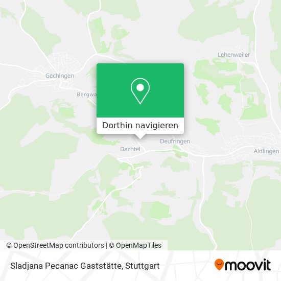 Sladjana Pecanac Gaststätte Karte