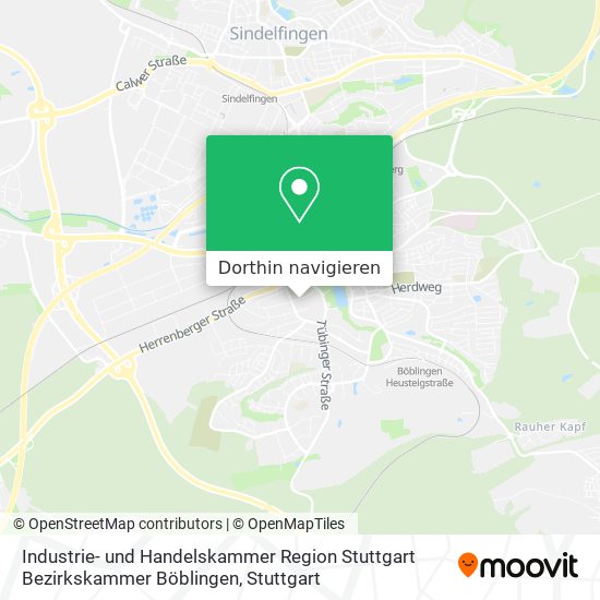 Industrie- und Handelskammer Region Stuttgart Bezirkskammer Böblingen Karte