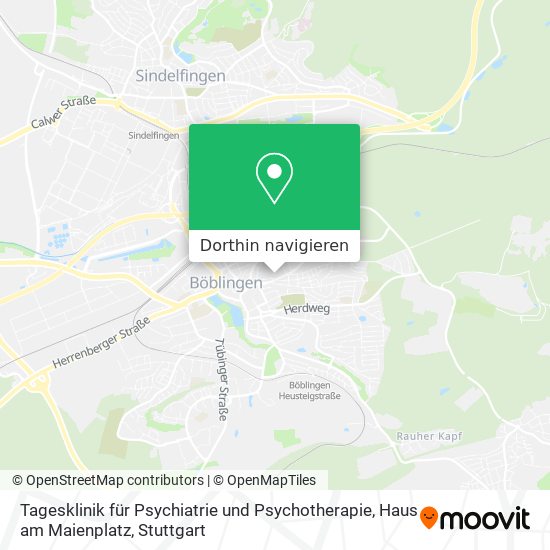 Tagesklinik für Psychiatrie und Psychotherapie, Haus am Maienplatz Karte