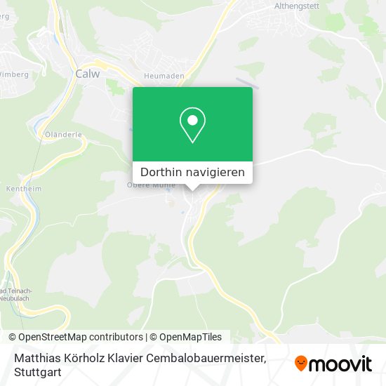 Matthias Körholz Klavier Cembalobauermeister Karte