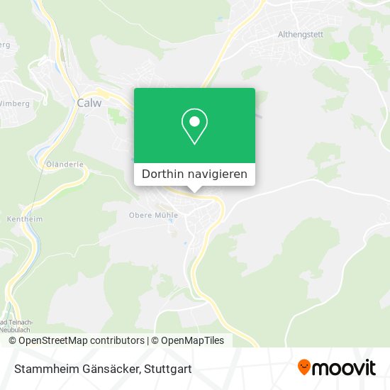 Stammheim Gänsäcker Karte