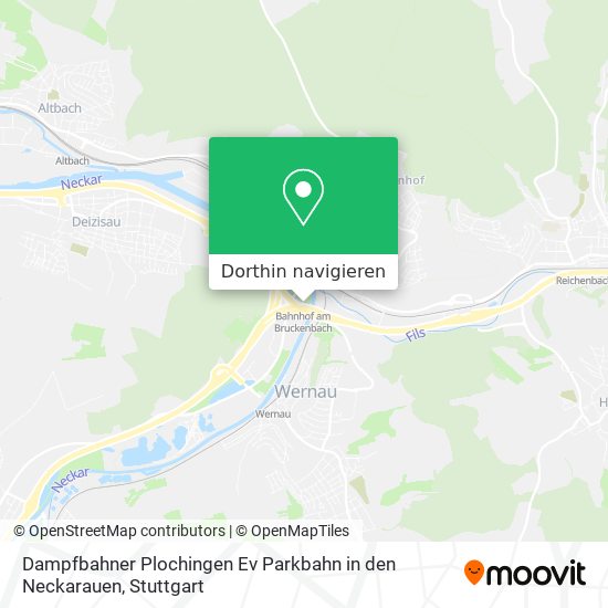 Dampfbahner Plochingen Ev Parkbahn in den Neckarauen Karte