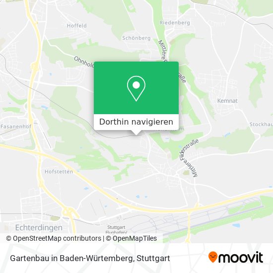 Gartenbau in Baden-Würtemberg Karte