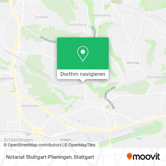 Notariat Stuttgart-Plieningen Karte