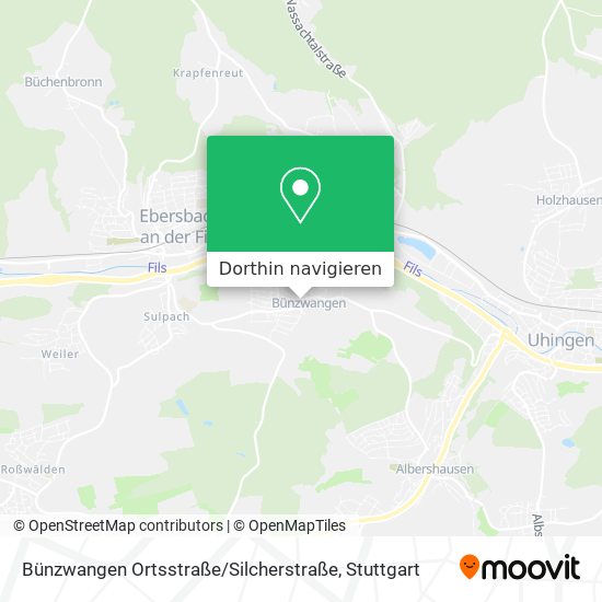 Bünzwangen Ortsstraße / Silcherstraße Karte