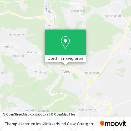 Therapiezentrum im Klinikverbund Calw Karte