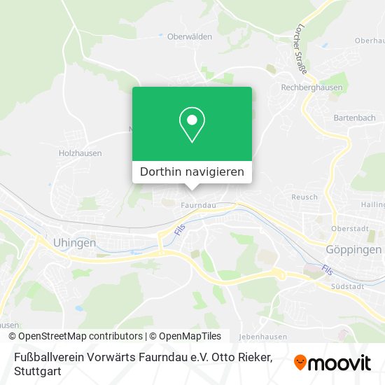 Fußballverein Vorwärts Faurndau e.V. Otto Rieker Karte