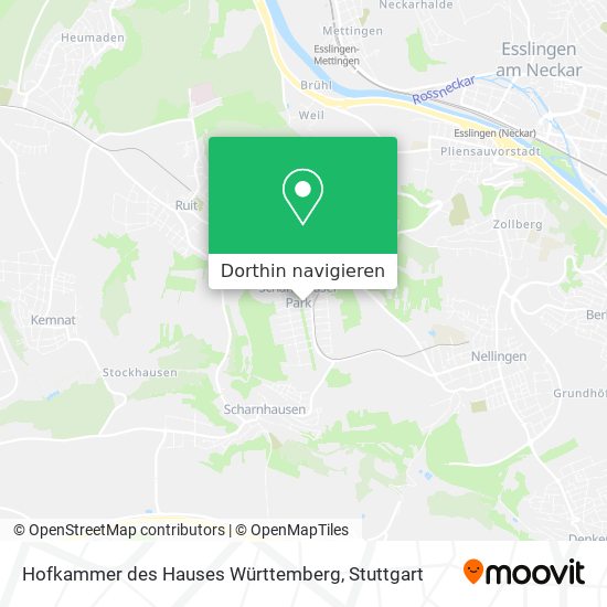 Hofkammer des Hauses Württemberg Karte