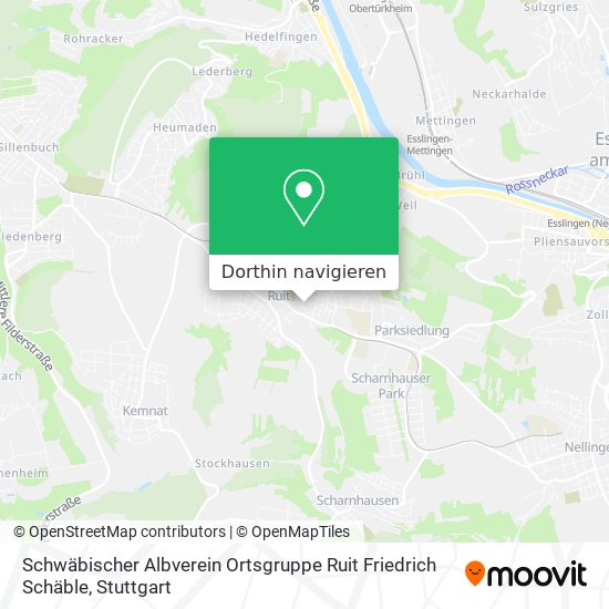 Schwäbischer Albverein Ortsgruppe Ruit Friedrich Schäble Karte
