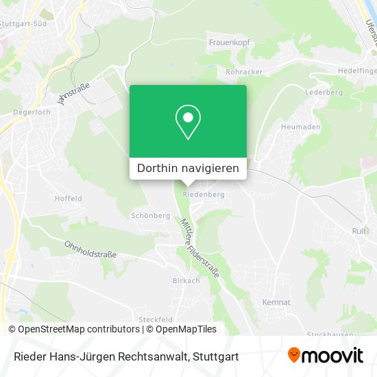 Rieder Hans-Jürgen Rechtsanwalt Karte