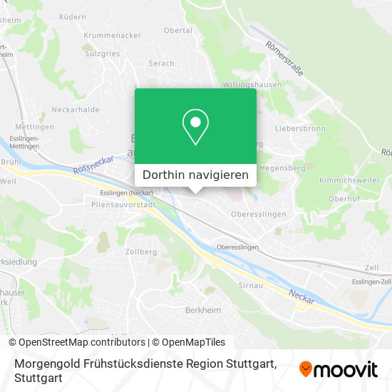 Morgengold Frühstücksdienste Region Stuttgart Karte