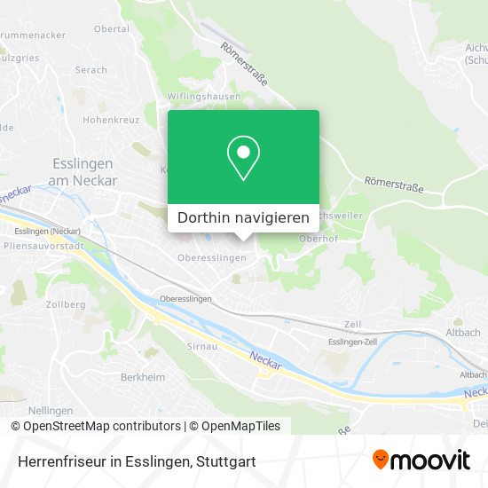 Herrenfriseur in Esslingen Karte