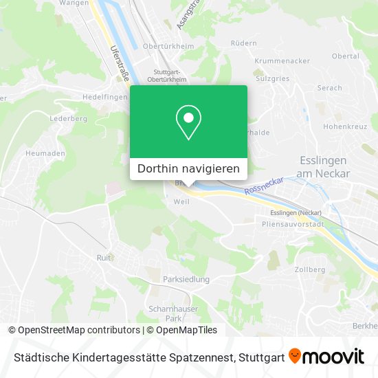 Städtische Kindertagesstätte Spatzennest Karte