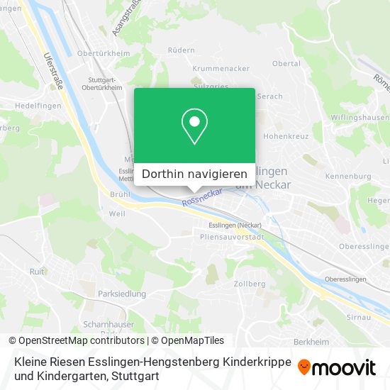 Kleine Riesen Esslingen-Hengstenberg Kinderkrippe und Kindergarten Karte