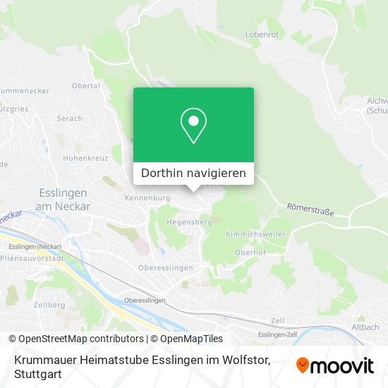 Krummauer Heimatstube Esslingen im Wolfstor Karte