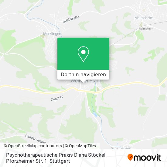 Psychotherapeutische Praxis Diana Stöckel, Pforzheimer Str. 1 Karte