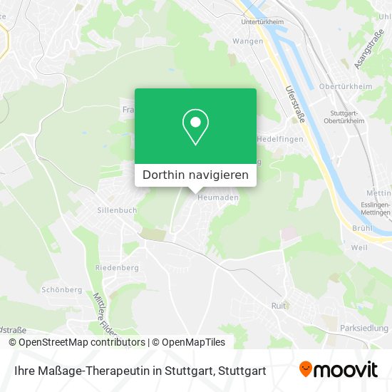 Ihre Maßage-Therapeutin in Stuttgart Karte