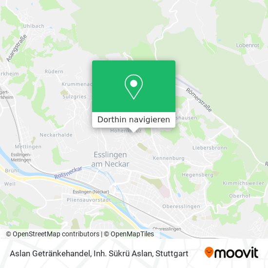 Aslan Getränkehandel, Inh. Sükrü Aslan Karte