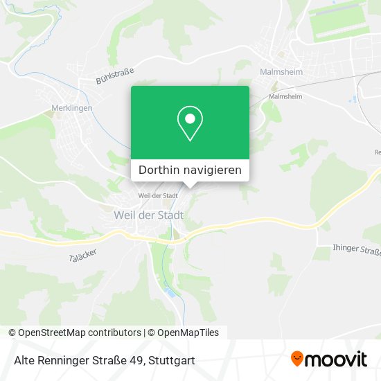 Alte Renninger Straße 49 Karte