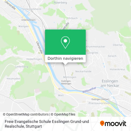 Freie Evangelische Schule Esslingen Grund-und Realschule Karte