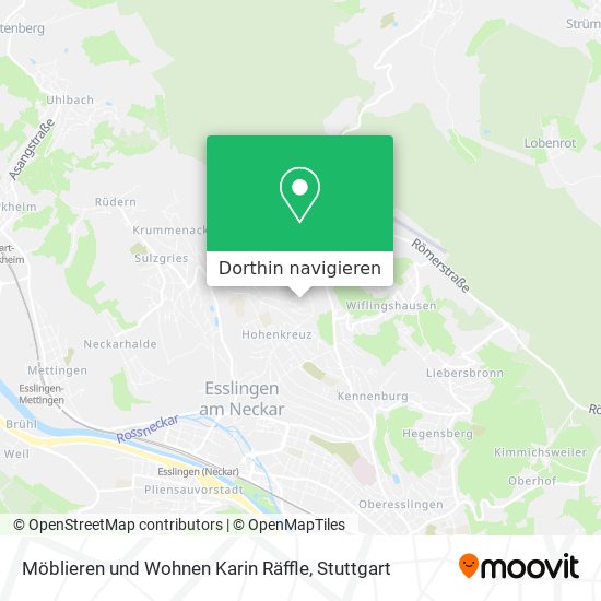 Möblieren und Wohnen Karin Räffle Karte