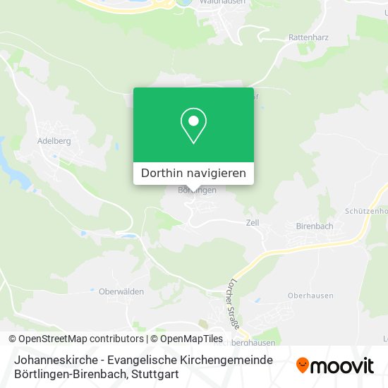 Johanneskirche - Evangelische Kirchengemeinde Börtlingen-Birenbach Karte